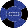 nuveti 24/31/47/55/63inch Round Poker Mat for Texas Holdem | Portable Poker Table Top with Art Deco Layout Print 6-8 Player Game Layout Mat to Play Cards, Poker Games, Blackjack, Casino