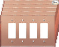 LIDER Reflective Acrylic Decorator Wall Plate, Mirrored Light Switch Plate, Plexiglass Outlet Cover, Acrylic Glass, Oversized 4-Gang 5.25" x 8.88", LWP-34O-ARG5P, Rose Gold, 5 Pack