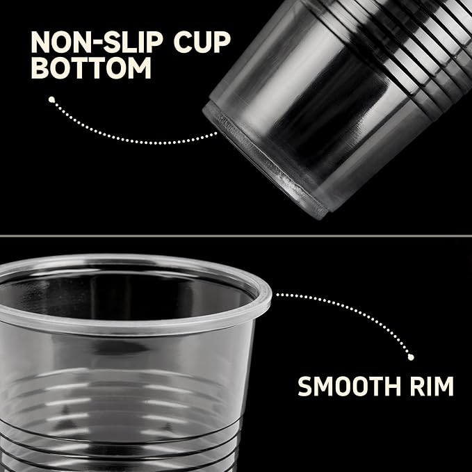 YEEHAW 9 oz Plastic Cups, 80 Pack - Clear Disposable Drinking Water Cups for Cold Beverages, Ideal for Party
