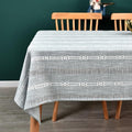 Heavy Duty Cotton Tablecloth for Rectangle Table, Rectangular Farmhouse Vintage Tablecloth, Washable Rustic Table Cover (Gray, Rectangle, 52''x70'', 4-6 Seats)