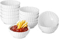 UIBFCWN 12 Pack 1.3Oz Soy Sauce Dish Ceramic, White Dipping Sauce Bowls/Dishes, Small Dipping Cups for Sushi Ketchup Olive Oil Side Dishes, Mini Dip Bowls for Charcuterie Boards - 2.7inch