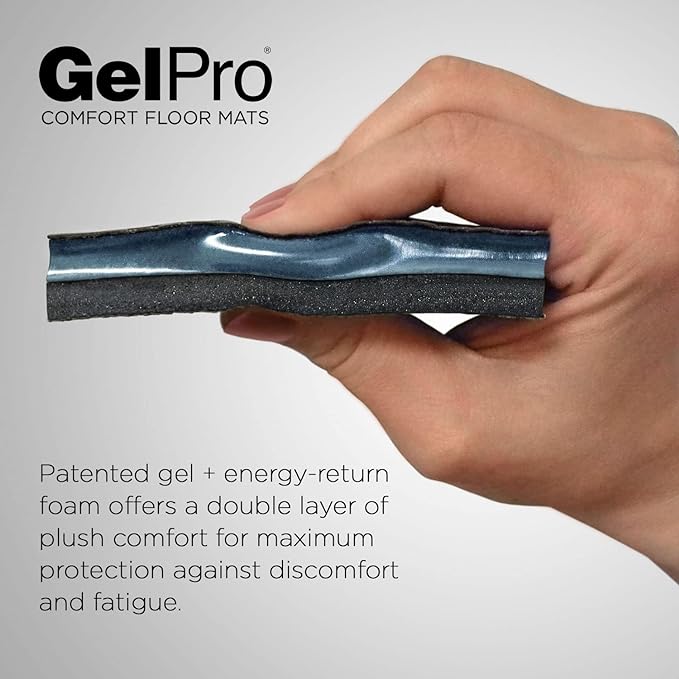 GelPro Elite Premier Anti-Fatigue Kitchen Comfort Floor Mat, 20x36, Trellis Deep Sea Stain Resistant Surface with Therapeutic Gel and Energy-Return Foam for Health & Wellness