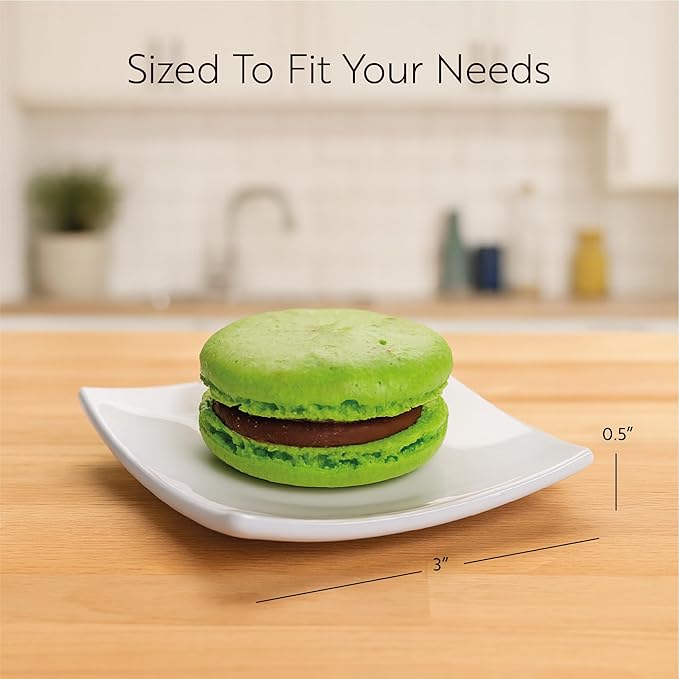 Restaurantware-3 Inch Square Mini Plates, 10 Square Small White Plates For Appetizers - Microwavable, Oven-Safe, White Porcelain Appetizer Plate, Won't Chip, For Appetizers Or Desserts