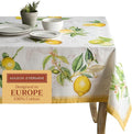Maison d' Hermine Table Cloth Rectangle Table 100% Cotton 60 x 90 Inches Tablecloth Reusable Decorative for Dining Room Farmhouse Home Valentines Day Decorations Spring Summer - Limoncello