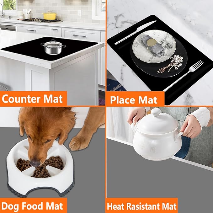 Extra Large Silicone Mat, 78.7''x23.6''(200cmx60cm) Heat Resistant Mats for Countertop, Waterproof Countertop Protector, Cuttable Kitchen Countertop Mat, Silicone Mat for Kitchen Island, Translucent
