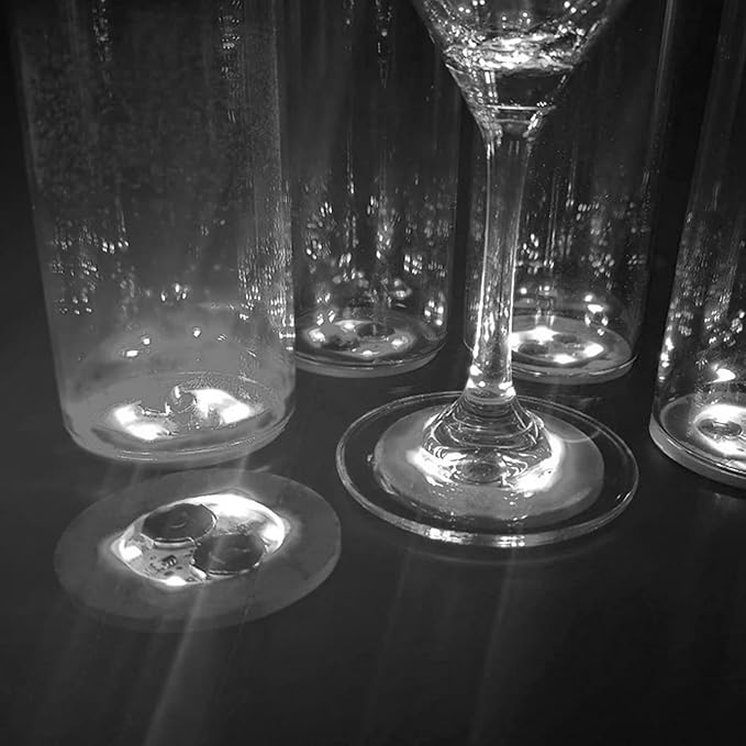 12 pcs LED Coaster, Bottle Lights for Liquor Bottles, Sticker Lights for Wine Liquor Bottle, Club, Bar, Party