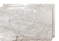 Dainty Home Foiled Granite Thick Cork Heat Resistant Dining Table Placemats Set of 2, 12" x 18" Rectangle, Marbled Silver, 2 Count - 2MC1218SI