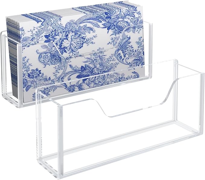 Transparent Acrylic Napkin Holder Clear Guest Paper Disposable Hand Towel Dispenser Tray Organizer For Table Home Kitchen Restaurant and Hotel Business
