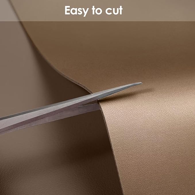 Desk Pad - 14x45 Inch Waterproof Easy to Clean Can Conceal Flaws Protector The Table Top from Scratches Used for Coffee Table Office Table Dresser(Mud Color+Champagne Gold 14x45)