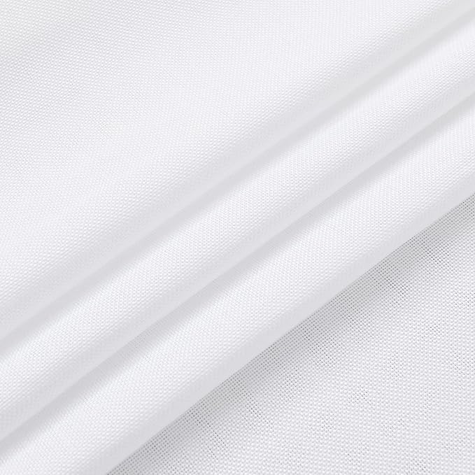 Hiasan 2 Pack Faux Linen Rectangle Tablecloth - Wrinkle and Stain Resistant Washable Table Cloth for Kitchen Dining Room Holiday Table Cover for Party Dinner, White, 60 x 120 Inch