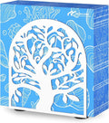 YAJIACLONE Tree of Life White Metal Napkin Holder, Upright Metal Tabletop Napkin Holder for Kitchen Countertop & Dining Table.