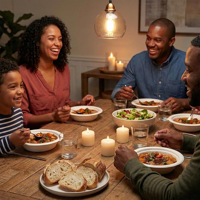 Disposable Paper Bowls (500 Pack 12 oz), Heavy-Duty Compostable, Eco-Friendly, Bagasse Bowl for Soup, Salad, Dessert & More