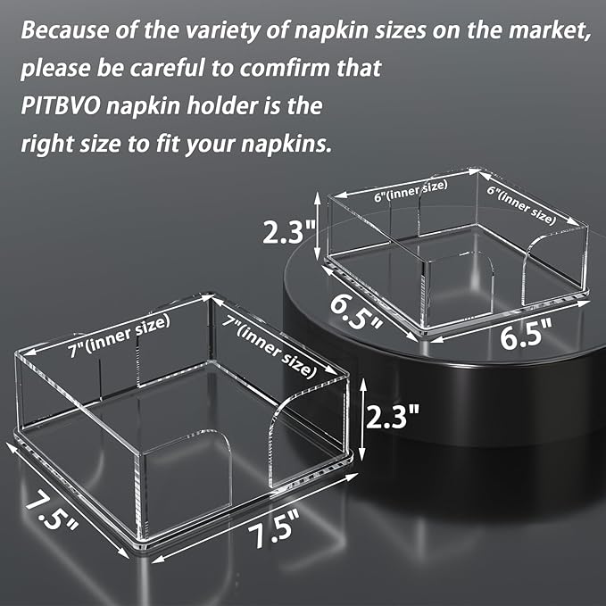 Transparent Acrylic Napkin Holder Clear Guest Paper Disposable Hand Towel Dispenser Tray Organizer For Table Home Kitchen Restaurant and Hotel Business