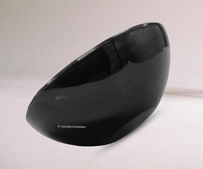 Black Obsidian Crystal Bowl - 2 Inch Decorative Bowls for Room and Home Decor - Gemstone Healing Crystals for Elegant Display, Positive Energy Balance and Gift