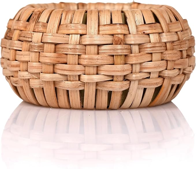 CLEENTABLE Jute Napkin Ring, Hand Wovwn Napkin Rings - 12-Pcs Handmade Rattan Napkin Holders Fall Farmhouse Napkin Rings for Thanksgiving, Christmas, Wedding Table Decoration (Natural)