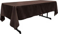 LA Linen Polyester Poplin Washable Rectangular Tablecloth, Stain and Wrinkle Resistant Table Cover 60x126, Fabric Table Cloth for Dinning, Kitchen, Party,Brown TCpop60X126 BrownP22
