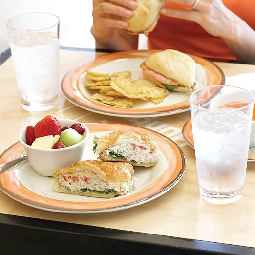 G.E.T. 7.5" Heavy-Duty Wide Rim Melamine Salad Plate (Set of 12)