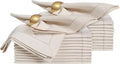 Bedding Craft Linen Flax Cotton Cloth Napkins 18x18 Set of 24 – Natural Hemstitched Corners – Machine Washable Fabric Napkins for Dinner, Weddings, Baby Showers & Everyday Table Settings