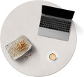 CENNBIE 30/24/20/18 Inches Round Table Mat - Cork Leather Placemats - Suitable as Side Dining Coffee Table Cover (Cream)