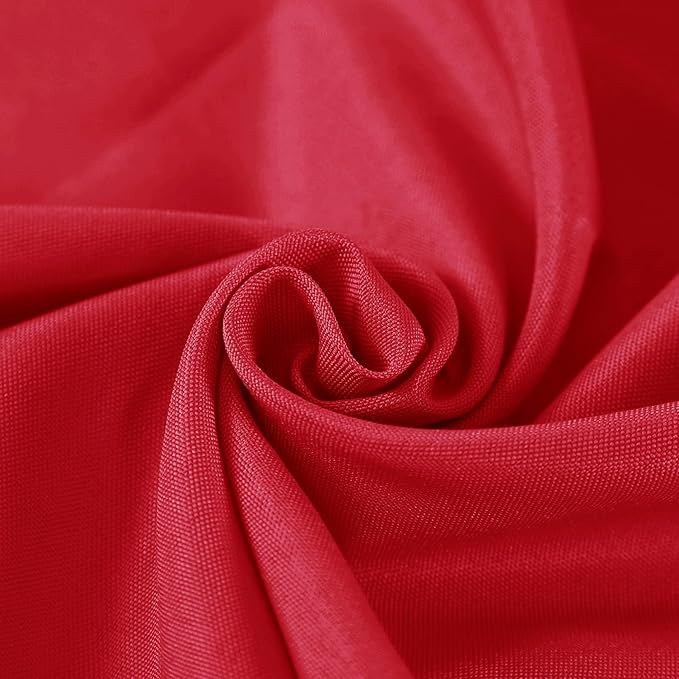 Fokitut 2 Pack Waterproof Square Tablecloth, 90x90 Inch, Stain Resistant and Wrinkle Polyester Table Cloth, Fabric Table Cover for Kitchen Dining, Wedding, Party, Holiday Dinner-Red