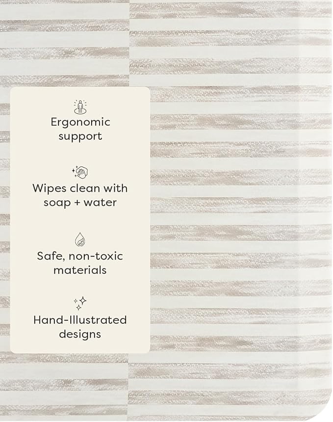House of Noa Nama Standing Mat – Anti-Fatigue Cushioned Kitchen Mats for Floor | Ergonomic Bounce-Back Foam Kitchen Mats | Anti-Fatigue Mats for Kitchen & Standing | Reese Bark | 22" x 72"