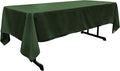 LA Linen Polyester Poplin Washable Rectangular Tablecloth, Stain and Wrinkle Resistant Table Cover 60x102, Fabric Table Cloth for Dinning, Kitchen, Party, Holiday 60 by 102-Inch, Hunter Green