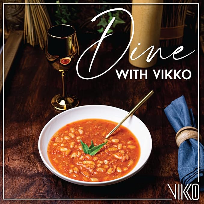 Vikko Pasta Bowls, 8.5 Inch Salad Bowls, White Soup Bowls, Fine Bone China Pasta Bowls, Set of 4, Microwave and Dishwasher Safe