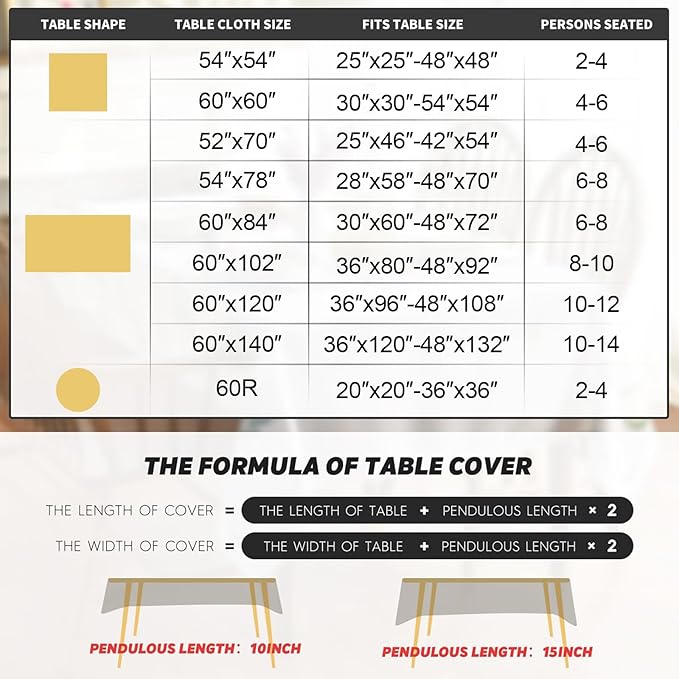 Smiry Rectangle Faux Linen Table Cloth, Waterproof Burlap Fabric Tablecloth, Washable Decorative Farmhouse Table Covers for Kitchen, Dining, Parties, 60x84, Indigo