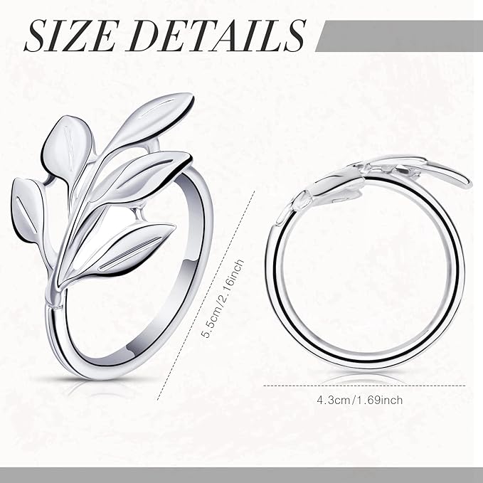 Hotop 100 Pcs Leaf Napkin Rings Set Silver Metal Napkins Rings Holders Bulk Glossy Table Adornment for Vintage Wedding Bridal Thanksgiving Christmas Holidays Fall Dinner Party Decoration Favors
