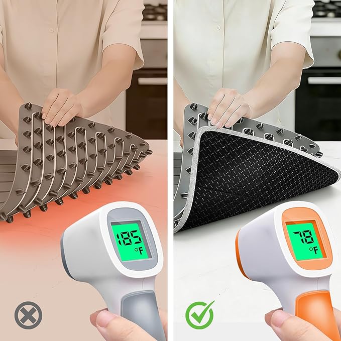23×15.4 in Heat Resistant Mat for Food Warming Mats, Heat Resistant Mats for Countertop Reflects 95% of Heat, Waterproof and Oilproof Hot Pad With Non-slip Bottom for Air Fryer, Coffee Maker, Oven