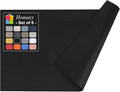 Homaxy Faux Leather Heat Resistant Placemats for Dining Table Set of 6, Waterproof Wipeable Washable PU Table Mats, Easy to Clean Anti-Slip Place Mats, 11.8" x 17", Black