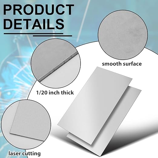 24 x 48 Inch 16 Gauge Mild Steel Sheet Metal Plate, Square Weldable Carbon Cold Rolled Panels for Industrial DIY Welding, Craft Use Accessories, Easy Formability Smooth Surface