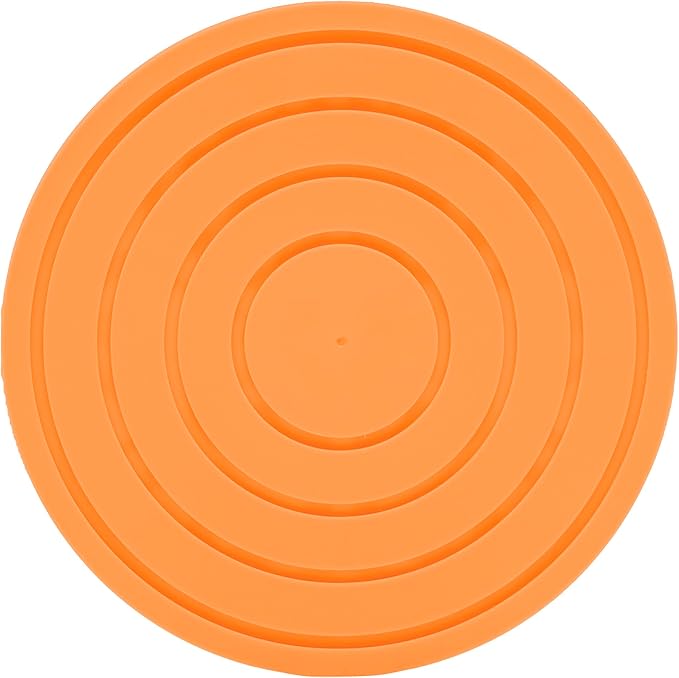 Drink Coasters - Set of 4 Non-Slip Silicone Rubber Coasters for Tabletop Protection - Orange