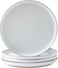 Ceramic Dinner Plates Set of 4,Stoneware 10 Inch,Microwave,Dishwasher and Oven Safe,Porcelain Dessert Plates for Pasta,Salad and Steak,Dishes Set for Kitchen,Scratch Resistant,White