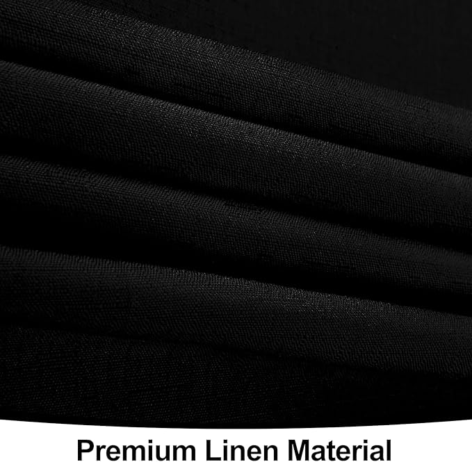 Smiry Rectangle Table Cloth Linen Textured, Waterproof Spillproof Anti-Wrinkle Burlap Tablecloth, Washable Decorative Fabric Table Cover for Dining, Party, Banquet, 60 x 120 Inch, Black