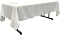 LA Linen Polyester Poplin Washable Rectangular Tablecloth, Stain and Wrinkle Resistant Table Cover 60x126, Fabric Table Cloth for Dinning, Kitchen, Party, Holiday 60 by 126-Inch, White