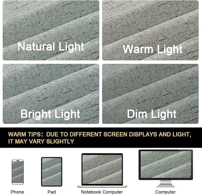 PrinceDeco Linen Blackout Curtains 108 Inches Long Faux Linen Blackout Curtains for Bedroom Extra Wide Curtains for Sliding Glass Doors Extra Wide Patio Door Curtains,W100 X L108 Inch,Cobblestone