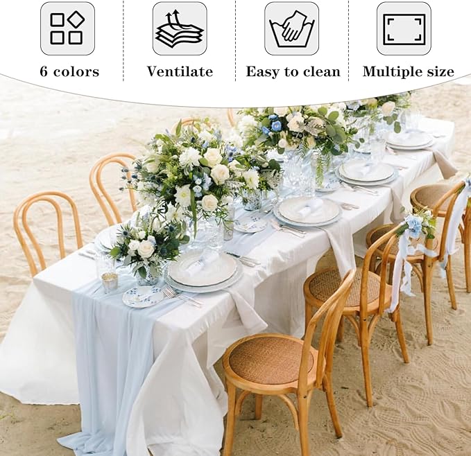 Fitable Ivory Rectangle Tablecloths for 6 Foot Tables, 6 Pack - 70 x 108 Inches - Stain Resistant and Washable Table Clothes, Polyester Fabric Table Covers for Wedding, Party, Banquet, Buffect
