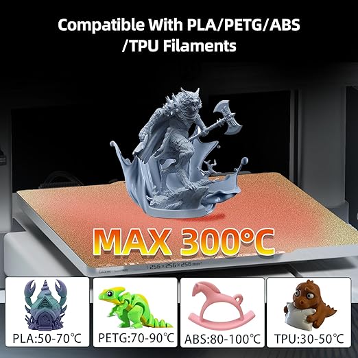 PEI Sheet with QR Code for Bambu Lab P2S P1P P1S A1 X1 X1C X1E,258x258mm,Dual-Sided PEI Build Plate PLA PETG ABS Spring Steel Plate for Bambu Lab 3D Printer