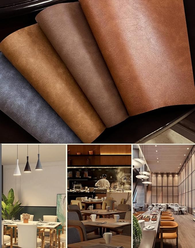 Leather Round Table Washable Placemats, Thick Faux Leather Heat Resistant Wedge Table Placemat, Waterproof Non-Slip Easy to Clean Place mat for Kitchen Coffee Dining Room Table Set of 14