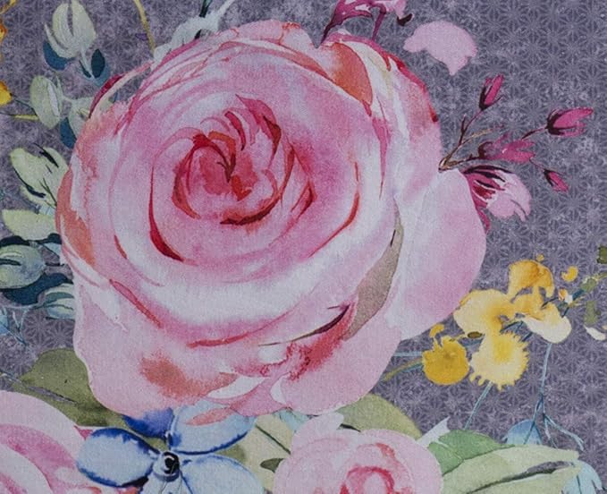 Maison d' Hermine Table Cloth Rectangle Table 100% Cotton 54 x 72 Inches Tablecloth Reusable Decorative for Dining Room Farmhouse Valentines Day Decorations Spring Summer - Sweet Rose Lavender - Lush