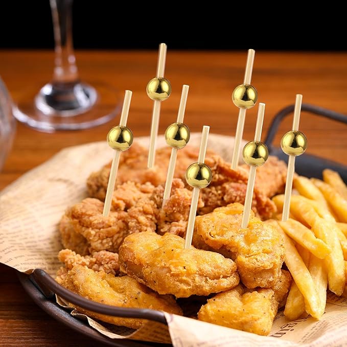 100 Pcs 12 oz Charcuterie Cups with Bamboo Skewers, Disposable Paper Appetizer Snack Holder Brown with Cocktail Picks (100 Cups + 200 Skewers)