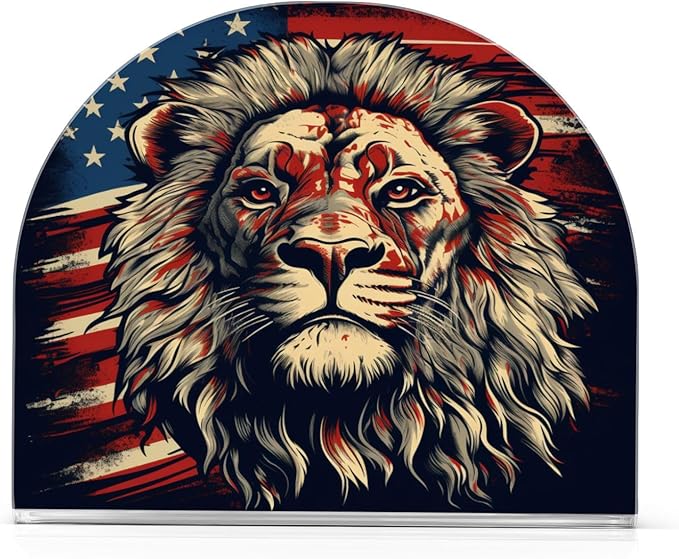 Napkin Holder Lion National Flag Crystal Clear Acrylic Napkin Holders Paper Napkin Holder Dining Table Dispenser for Kitchen Restaurant Home Decor Bar Accessories