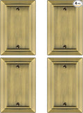 Metal Wall Plate for Electrical Outlets, Decorative Antique Brass Switch Plates Outlet Cover, Light Switch Cover Plate, 1-Gang Wall Plates (Single blank, 4 Pack)