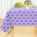 Smiry Rectangle Table Cloth, Waterproof Vinyl Tablecloth with Flannel Backing for Rectangle Tables, Wipeable Spillproof Plastic Tablecloths for Dining, Camping, Indoor and Outdoor, (54"x78", Lavender)