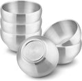 HaWare 6-Piece Kids Bowls, 12oz SUS304 Metal Bowl for Toddler Children, Small Baby Bowls for Feeding/Soup/Snacks, Multipurpose 18/8 Stainless Steel Cereal Bowls, Double Walled, Dishwasher Safe