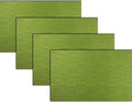 PIGCHCY Plastic Placemats,Durable Heat Resistant Placemats for Dining Table,Washable Woven Vinyl Kitchen Placemats Set of 4 (18 x 12 inches,Sage Green)