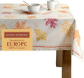 Maison d' Hermine Table Cloth Rectangle Table 100% Cotton 70 x 108 Inches Fall Tablecloth Reusable Everyday Use for Thanksgiving Christmas Decorations Dining Farmhouse Party (Colours of Autumn)