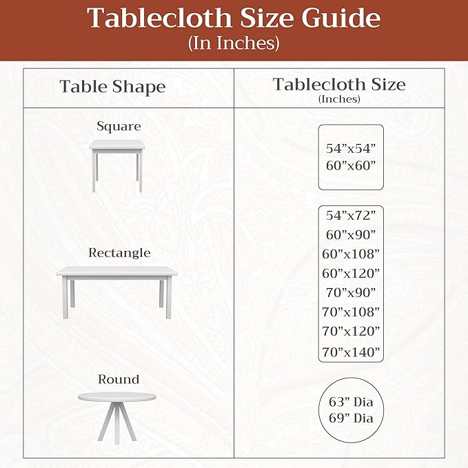 Maison d' Hermine Table Cloth Rectangle Table 100% Cotton 54 x 72 Inches Fall Tablecloth Reusable Everyday Use for Thanksgiving Christmas Decorations Dining Farmhouse Party (Chromo)