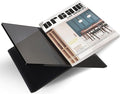 Honygebia Black Acrylic Book Stands - Cross Frame Acrylic Book Holder, Open Bookstand for Display and Reading, Suitable for Art, Bible, Cookbook, Easel, Magazine, Textbooks 12.5" x 9.5" x 5.5"